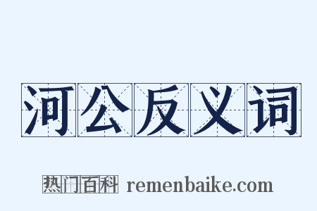 河公反义词是什么意思的图片